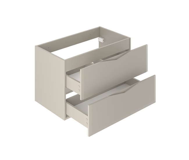 Conjunto de muebles con lavabo individual y columna Ellie 80 Beige