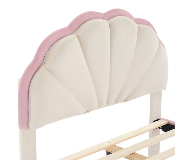 Cama infantil de terciopelo 99x210 Rosa