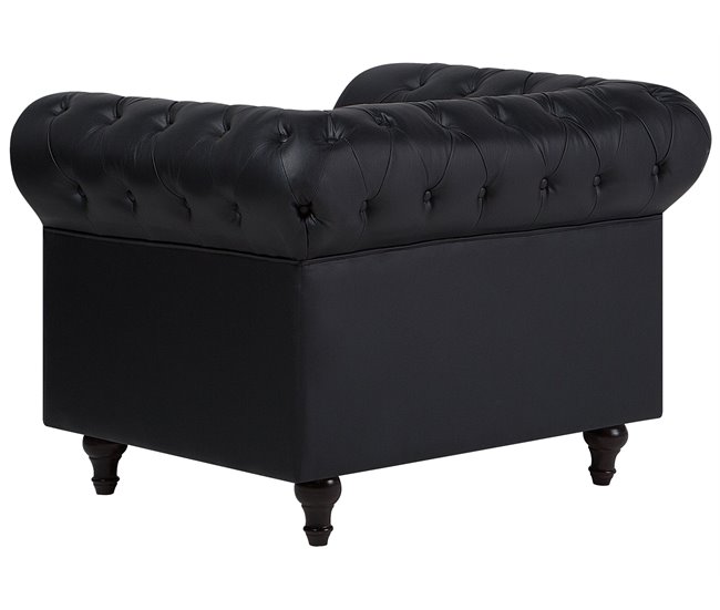 Beliani Conjunto de sofás CHESTERFIELD Negro