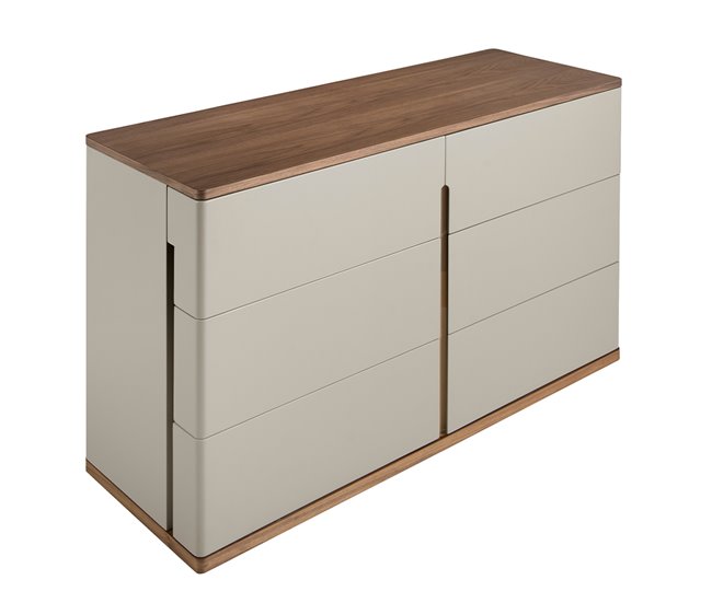 ANGEL CERDÁ Cómoda de diseño moderno de madera Gris/ Madera