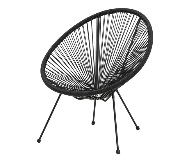 Silla de jardín ACAPULCO IV Negro