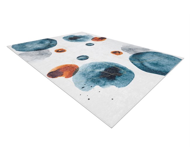 Alfombra lavable ANDRE 1112 Abstracción 160x220 Blanco
