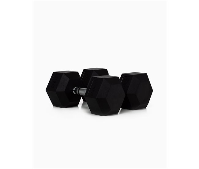 Mancuernas Hexagonales 27,5Kg (Pareja) - BOOMFIT Negro