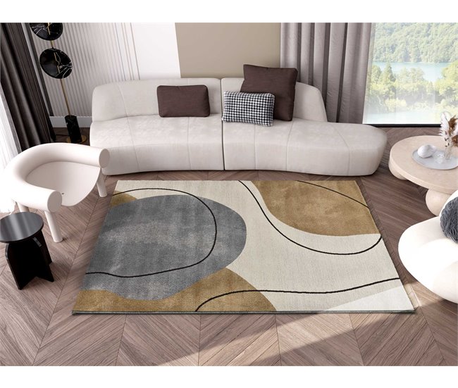 Alfombra con formas orgánicas NEW YORK - ATTICGO 80x150 Multicolor