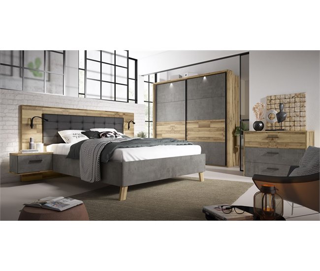 Armario RICCIANO puertas correderas 230x215cm roble Roble