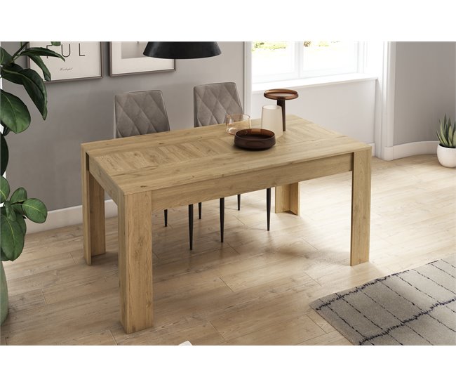 Pack de Muebles de Salón - Aparador + Mesa de Centro + Mueble TV - Modelo Naturale Roble