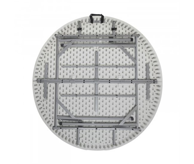 Mesa Plegable Redonda Efecto Granito Thinia Home 150x150 Blanco