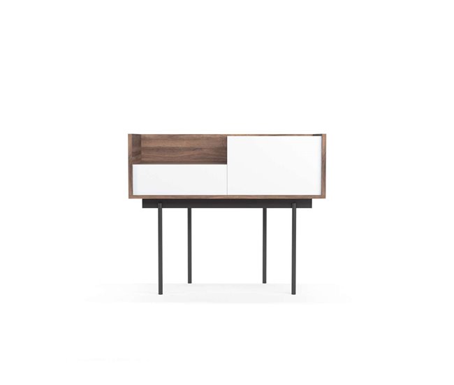 Recibidor modelo 671 en madera y patas metálicas 98 Blanco