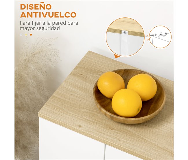 Aparador de Cocina Melamina de Madera HOMCOM, hogar - cocina Blanco