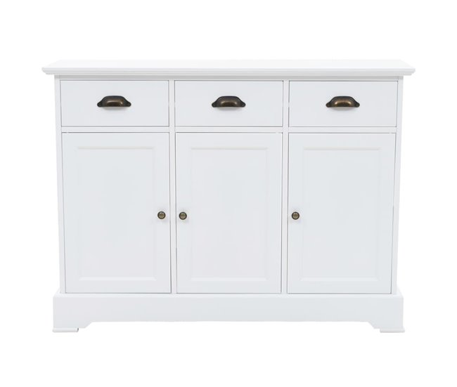 Aparador de puertas MDF madera de pino 4402117 Marron