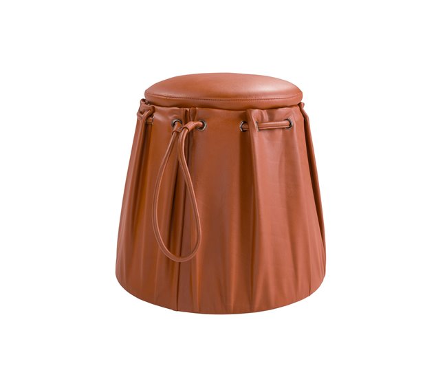 Puff piel 5160 Naranja