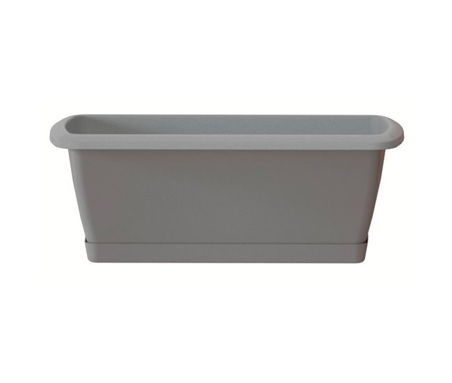 Jardinera Respana Con Soporte Gris Claro