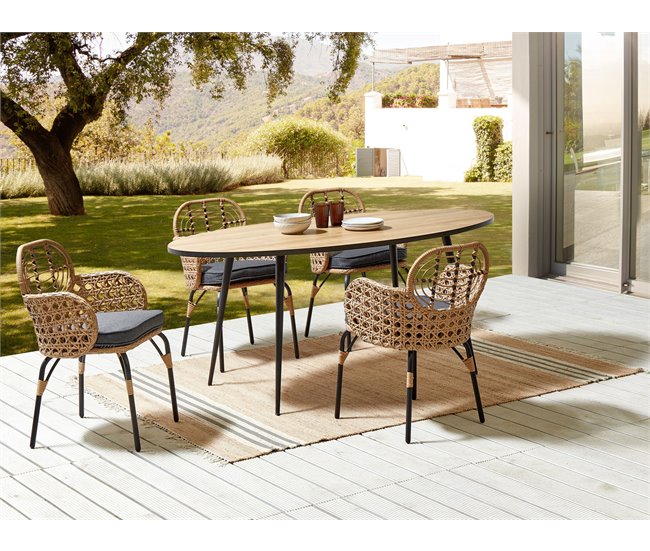 Beliani Silla de jardín PRATELLO Grafito