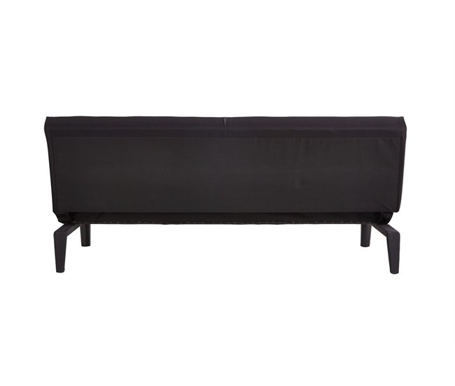 Sofá 2 plazas convertible en cama RIO color negro Negro