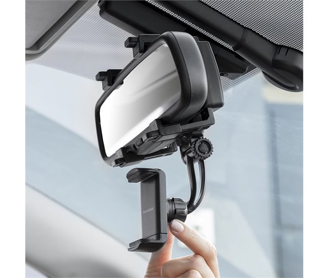 Soporte de Smartphone para Espejo Retrovisor Negro