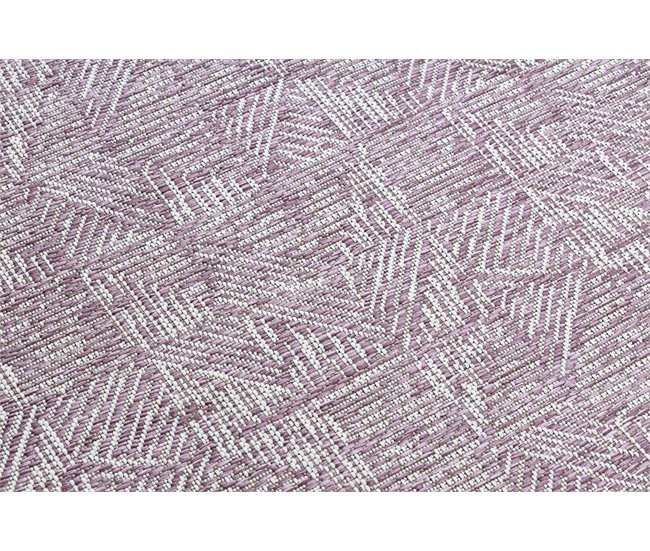 Alfombra COLOR 47373260 SISAL líneas triangulos 60x110 Lila