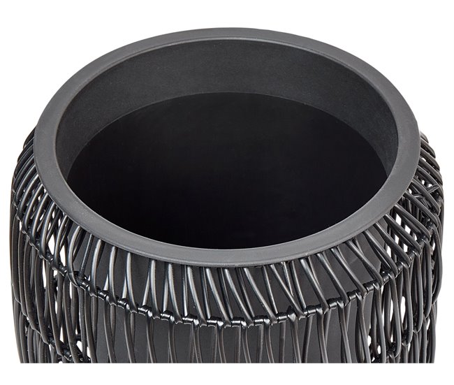 Beliani Conjunto de 2 macetas BRODIEA Negro