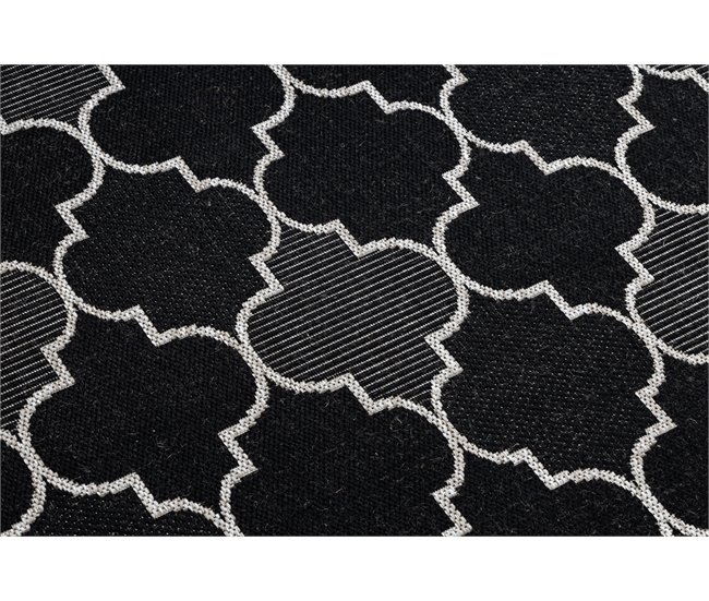 Alfombra de cuerda sisal FLOORLUX 20607 Espaldera marroquí 240x330 Negro