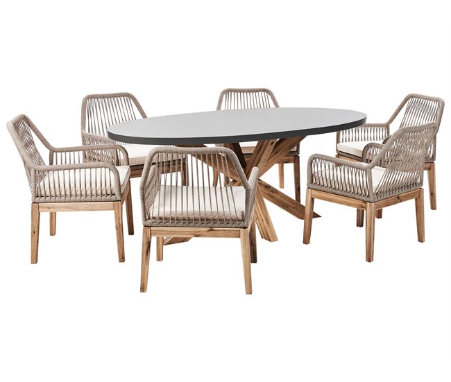 Beliani Conjunto de comedor ORISTANO Beige