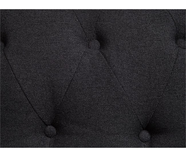 Beliani Sofá de 3 plazas Poliéster CHESTERFIELD Grafito