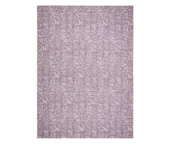 Alfombra COLOR 47373260 SISAL líneas triangulos 60x110 Lila