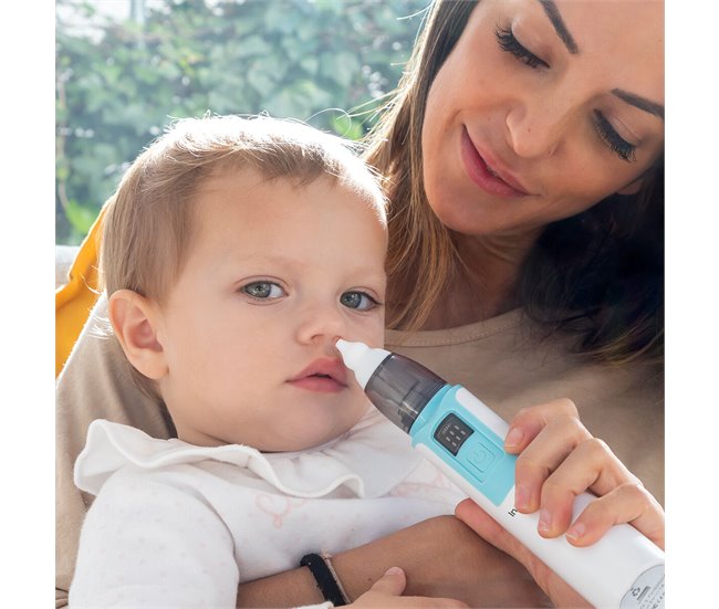 Aspirador Nasal Recargable para Bebés Blanco