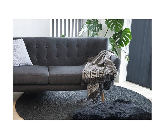 Alfombra Asimétrica Lambskin Negro