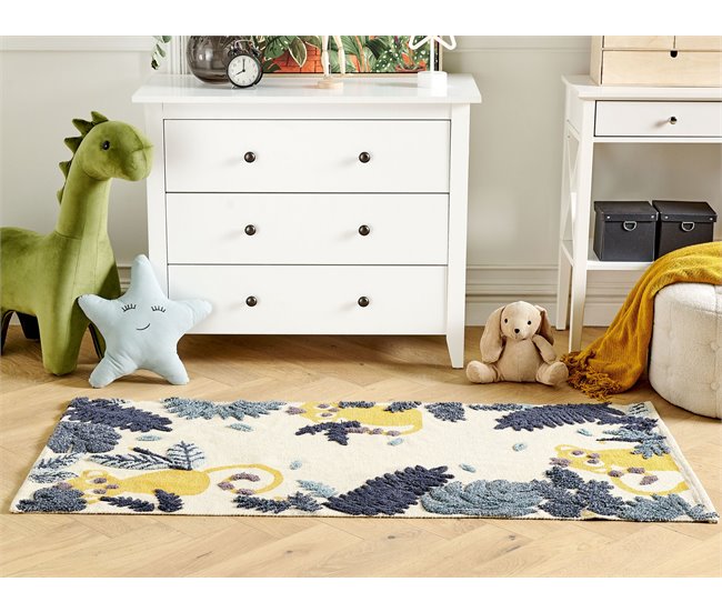 Beliani Alfombra para niños NAIBOS Multicolor