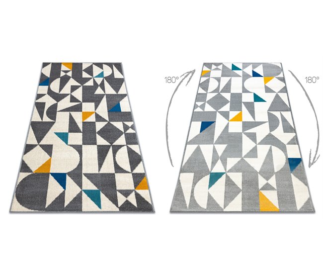 Alfombra GINA 21243651 Geométrico Gris