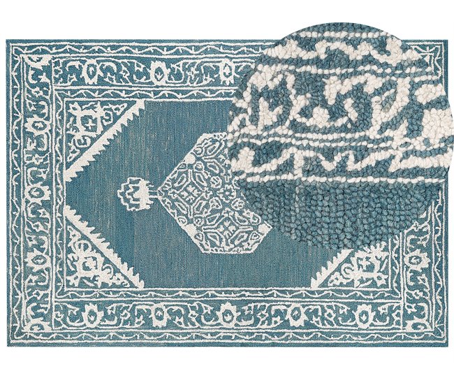 Beliani Alfombra de pelo corto GEVAS 160x230 Azul