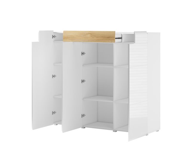 Aparador 3 puertas 1 cajón Jules 147 Blanco