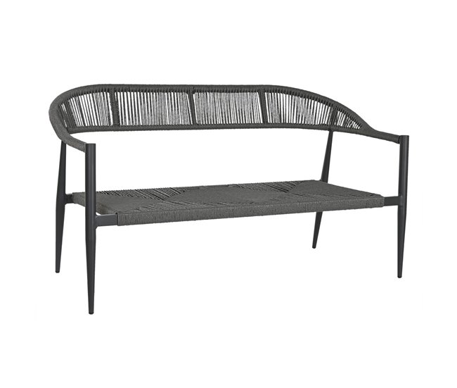 Sofá de Jardín Gris Oscuro