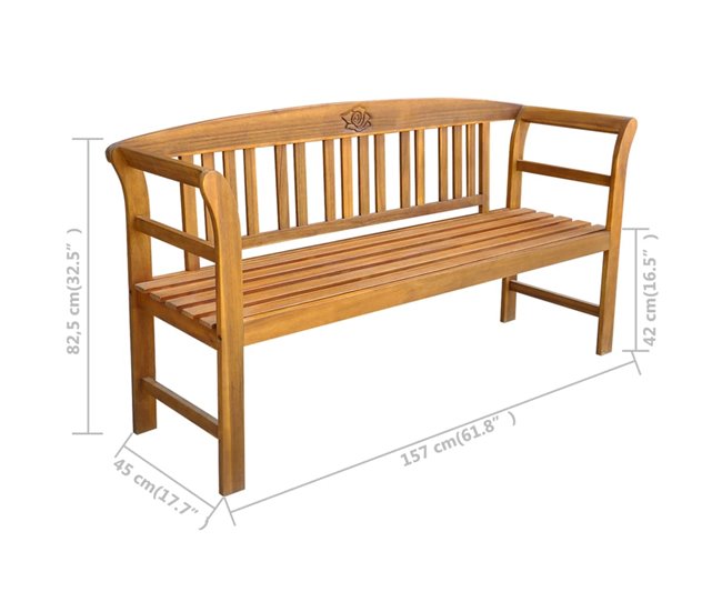 Banco de jardín Muebles de exterior Marron