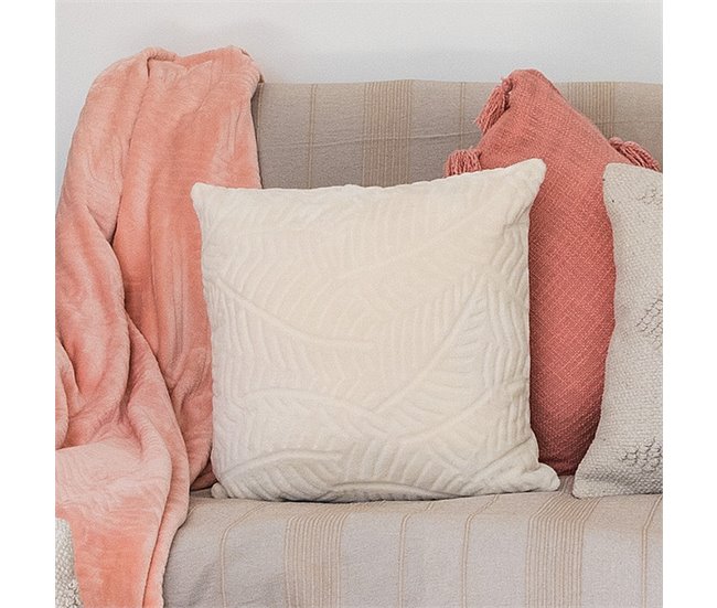 Funda de cojín Leaves Beige