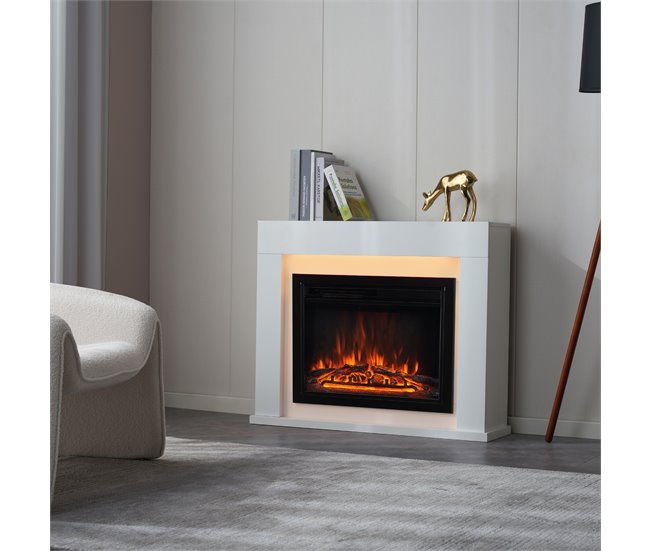 KAMINIO Eléctrica Chimenea MATTI - Chimenea Eléctrica Blanco