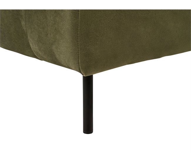 Beliani Chaise longue derecho Terciopelo LANNILS Verde