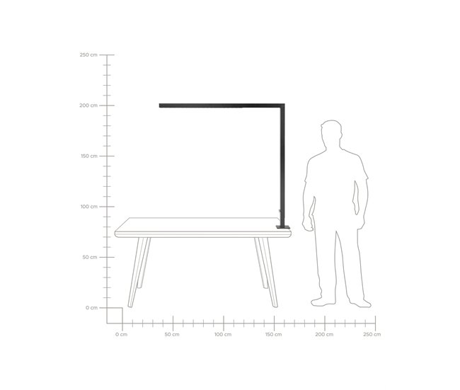 Beliani Lámpara de mesa VOLANS Negro