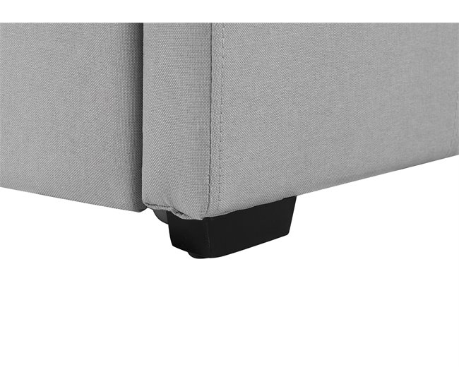 Beliani Cama con somier Poliéster MARMANDE 96x214 Azul Marino