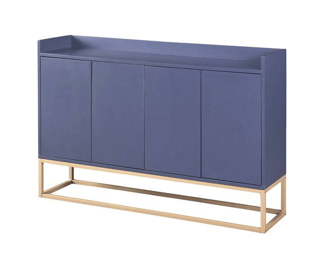 Aparador, 4 puertas, mueble comedor, comedor, sala, cocina 120 Azul