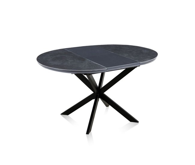 Mesa redonda extensible Onix 140x100 Negro