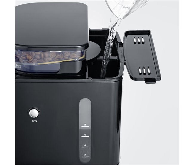 Cafetera con molinillo de goteo, jarra termo 1 L Severin KA 4814 - 1000 W Negro