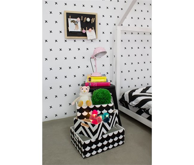 Cajas Set de 3 Blanco/ Negro