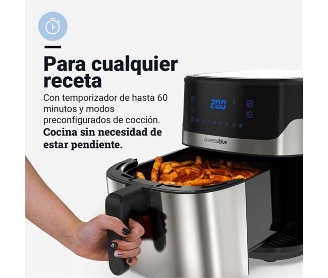 Freidora de Aire 6,5L | UNIVERSALBLUE Negro/ Inox