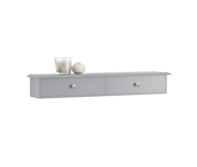 Estante de Pared con 2 Cajones SoBuy FRG43-HG 64 Gris