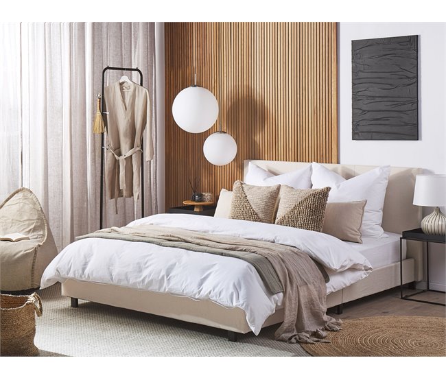 Beliani Cama Poliéster ALBI 170x211 Beige