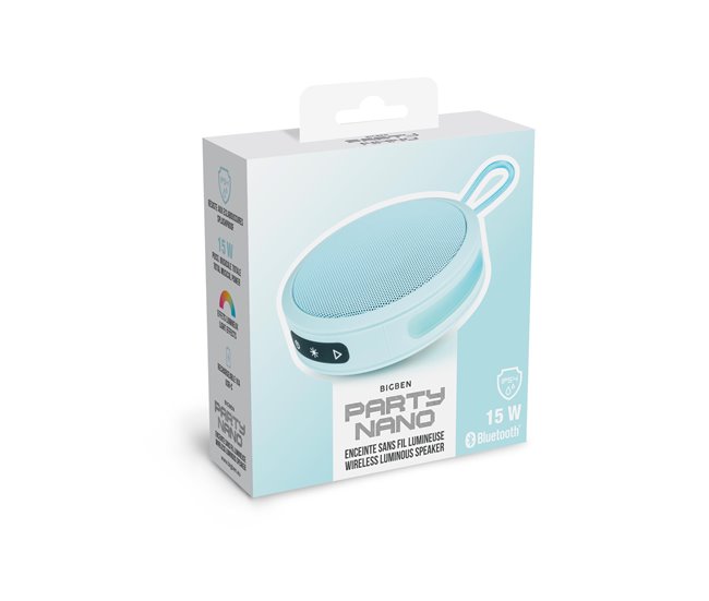 Altavoz  inalambrico luminoso Bluetooth BigBen Azul Claro