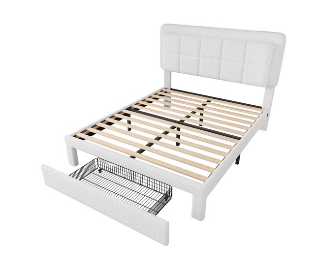 Camas de matrimonio 146x204 Blanco