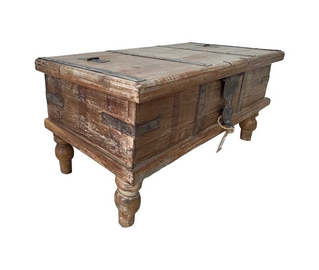 Baúl de madera acabado artesanal Marron