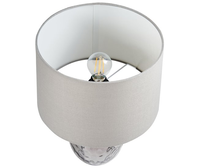 Beliani Lámpara de mesa BONELLI Gris