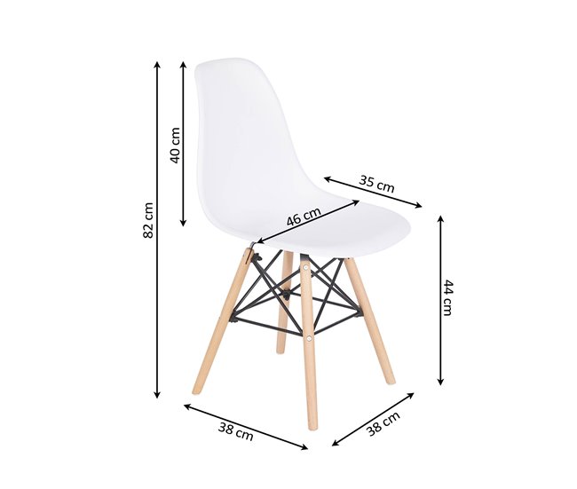 Silla de Comedor Nordica Blanco